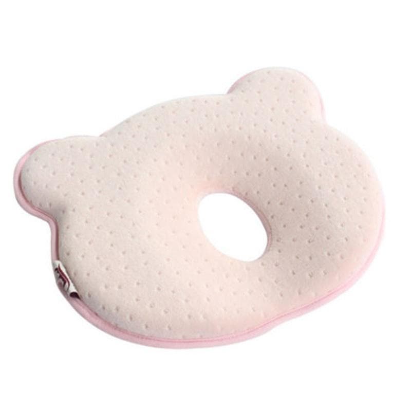 Baby Pillow Memory Foam Newborn Baby Breathable Shaping Pillows To Prevent Flat Head Ergonomic pink