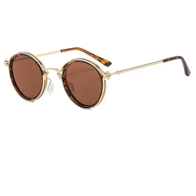 Classic Retro Round Sunglasses Luxury Metal Frame Unisex Business Style Fashionable Driving Eyewear for Men Women