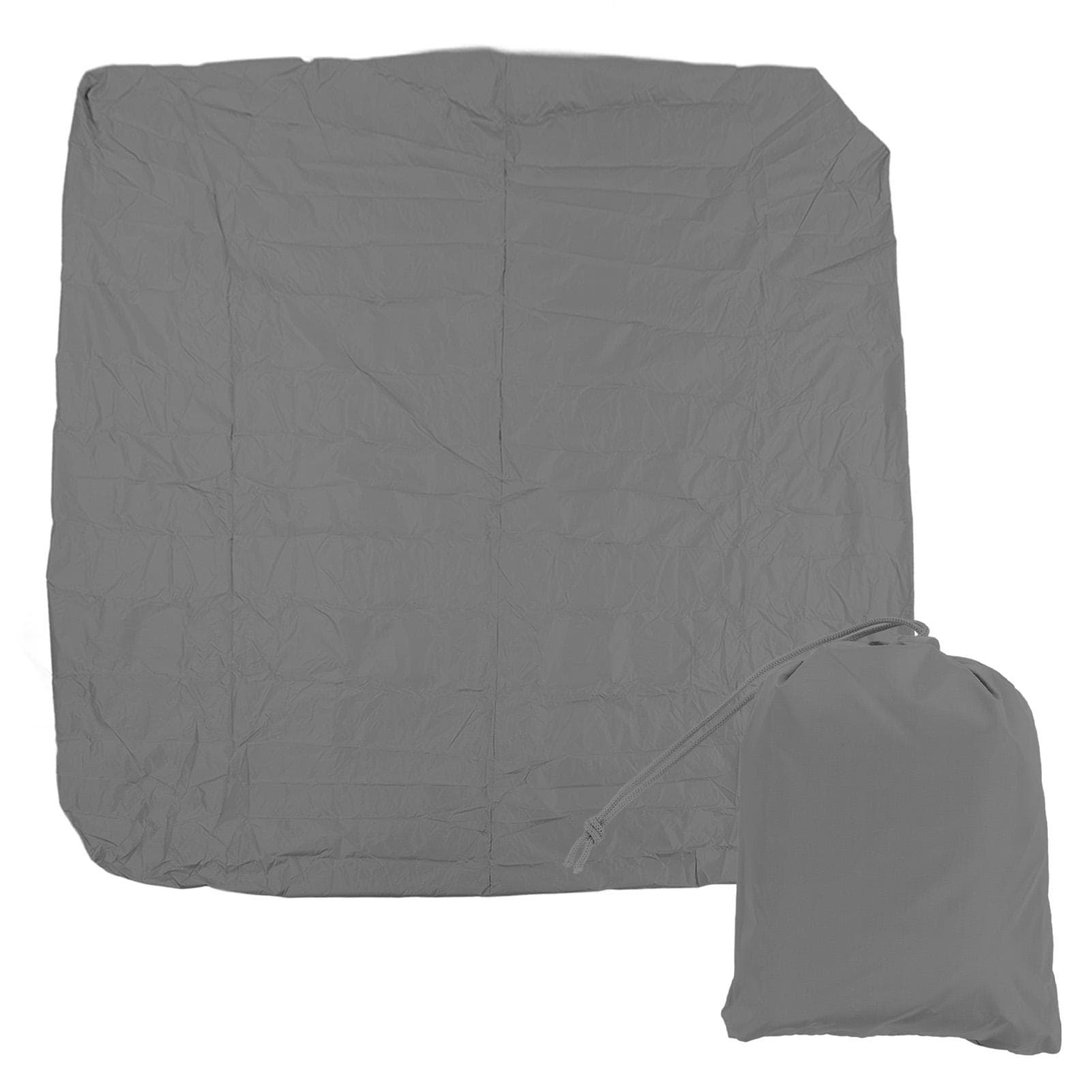 SPA Cover Square Waterproof 190 Silver Coated Polyester Taff Weather Resistant Hot Tub Cover 231x231x30cm/90.9x90.9x11.8in grey