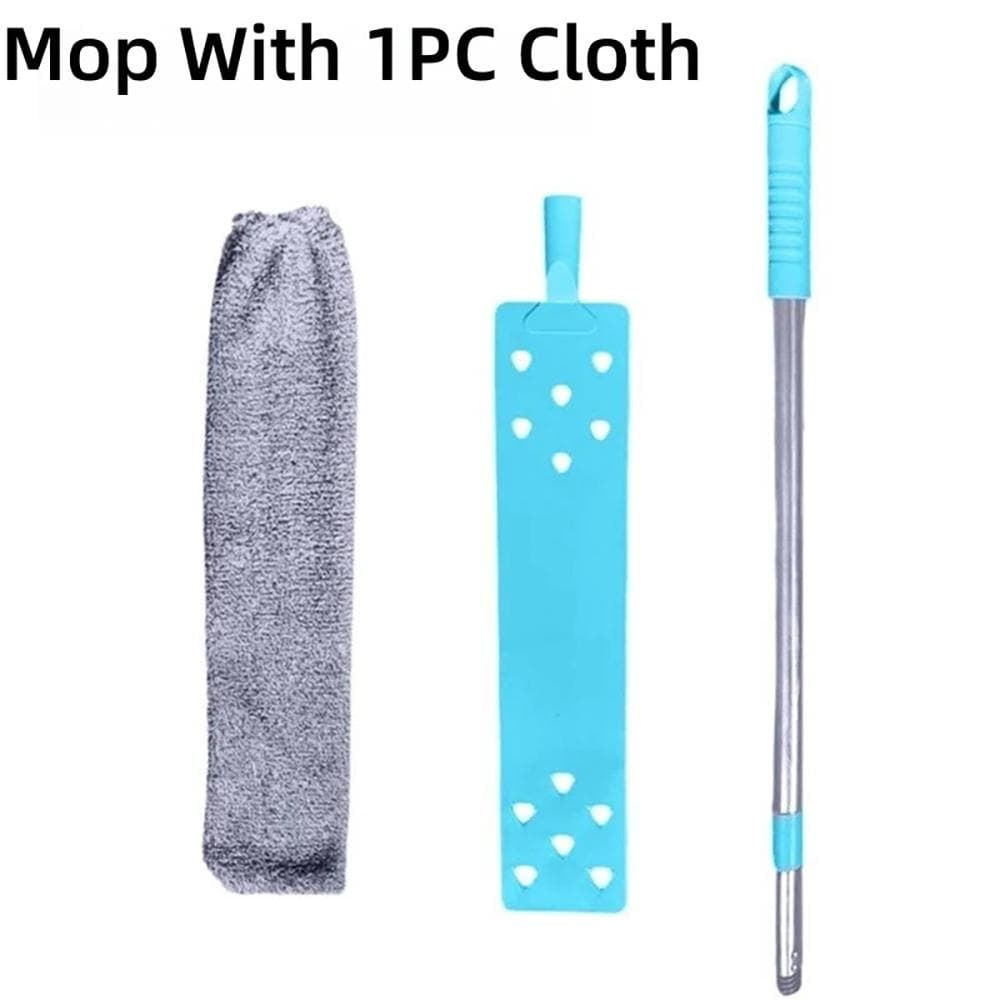 Scalable Duster Brush for Household Cleaning ,Long Handle Mop Gap Dust Cleaner Bedside Sofa Brush Corner Remover Home Telescopic Tool Mop with 1PC Cloth
