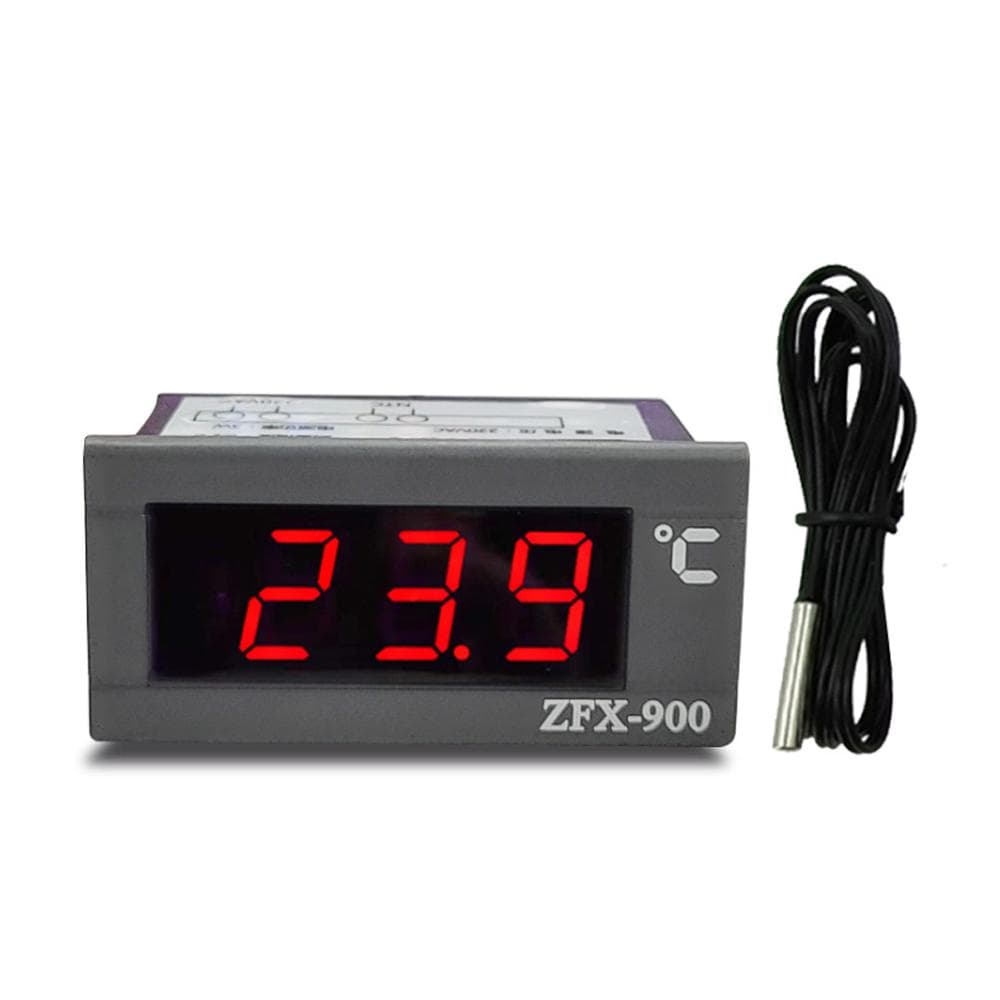 ZFX-900 Embedded Temperature Meter Intelligent Digital Temperature Display Panel for Refrigerator black