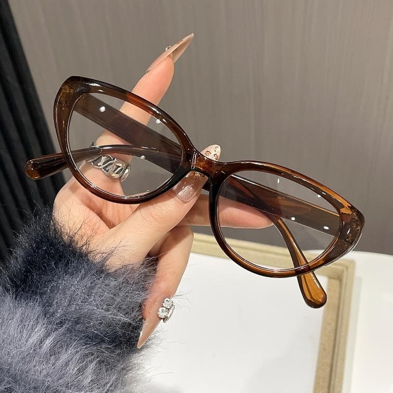 1pcs fashionable cat eye transparent lens glasses for party daily wear stylish accessory