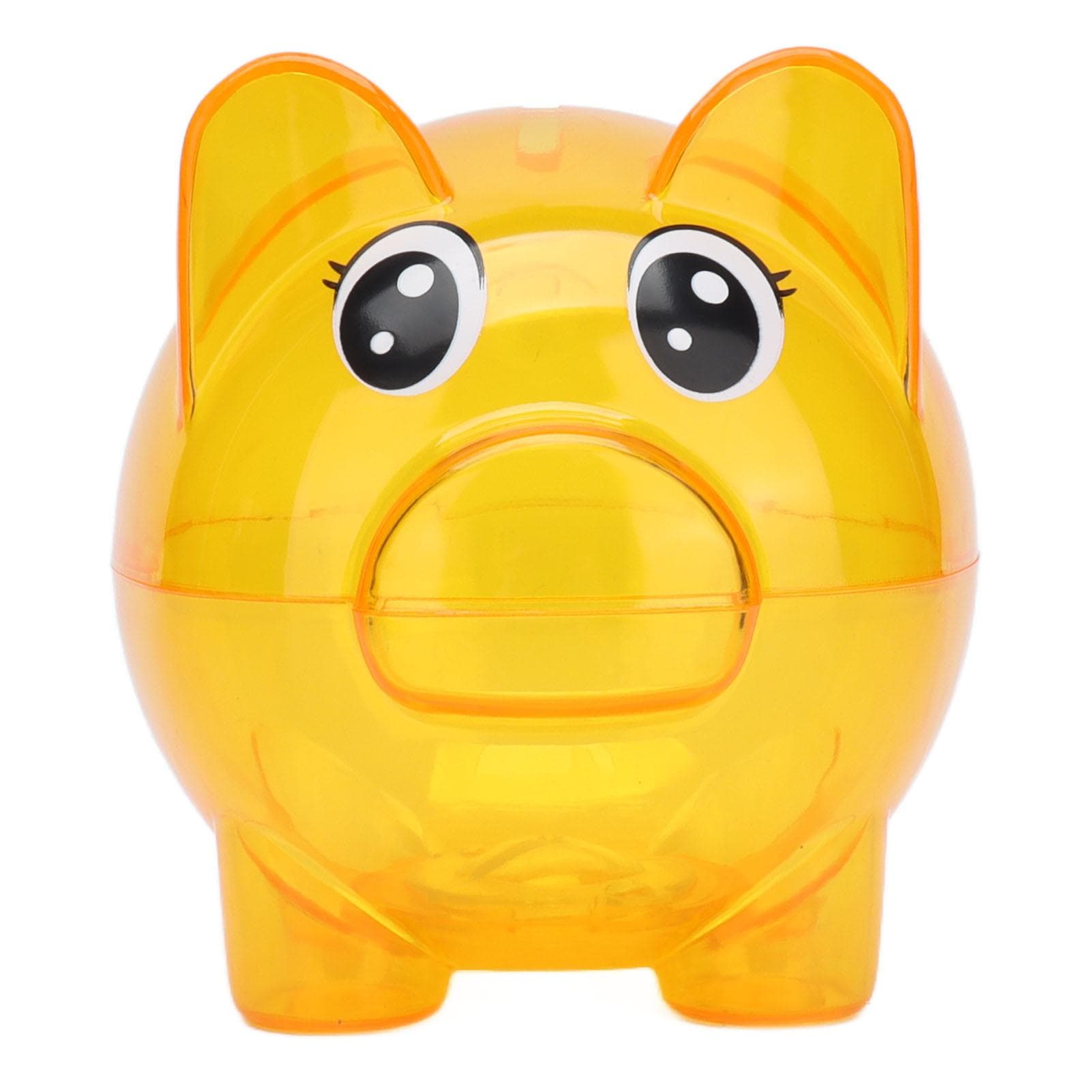 Transparent Plastic Money Saving Box Break Resistance Pig Shaped Piggy Bank for ChildrenS