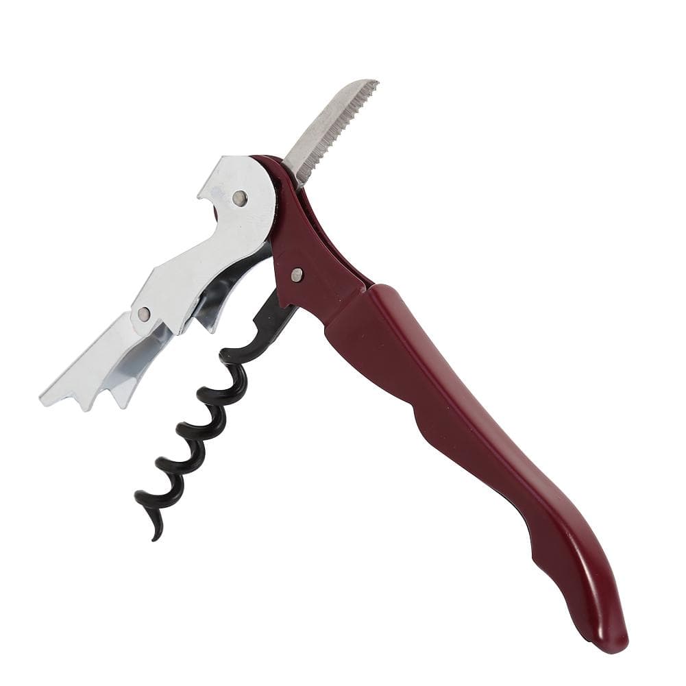 1 pc Multifunctional Carbon Steel Metal Wine Beer Bottle Cap Opener Corkscrew