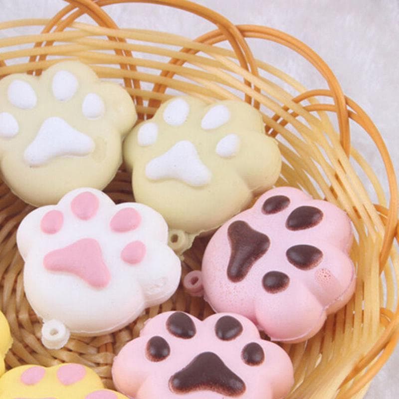 5cm Squishy Paw Little Feet Sprinkle Bread Slow Rising Phone Strap Random Color
