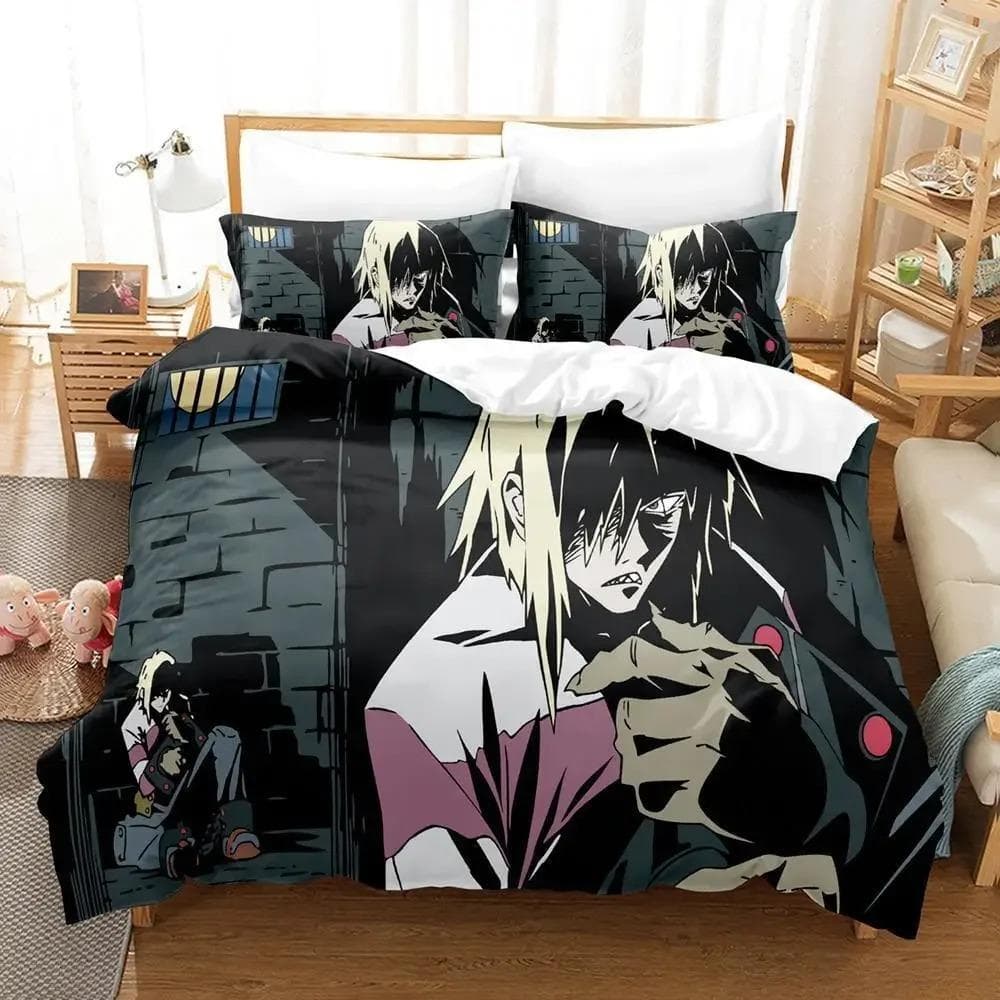 Tengen Toppa Gurren Lagann Bedding Set Single Twin Full Queen King Size Bed Set Adult Kid Bedroom Duvetcover Sets 3D Print Anime 135x200cm 2pcs