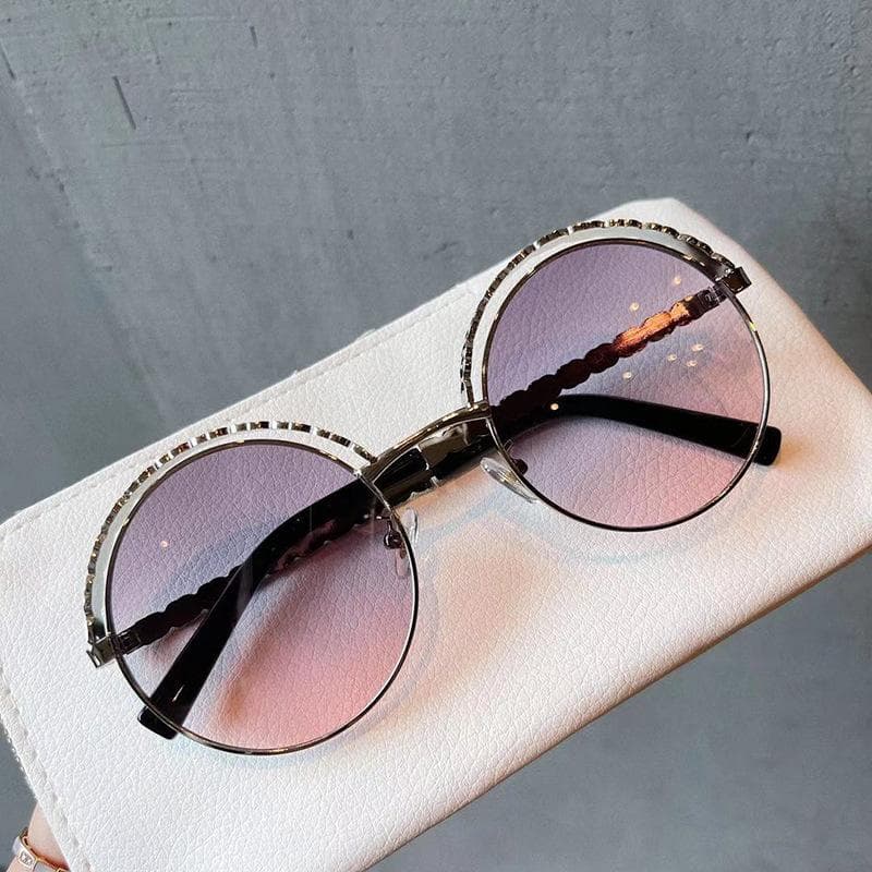 European American Style Sunglasses Women Round UV Protection Sun glasses Male Female Fashionable Trendy