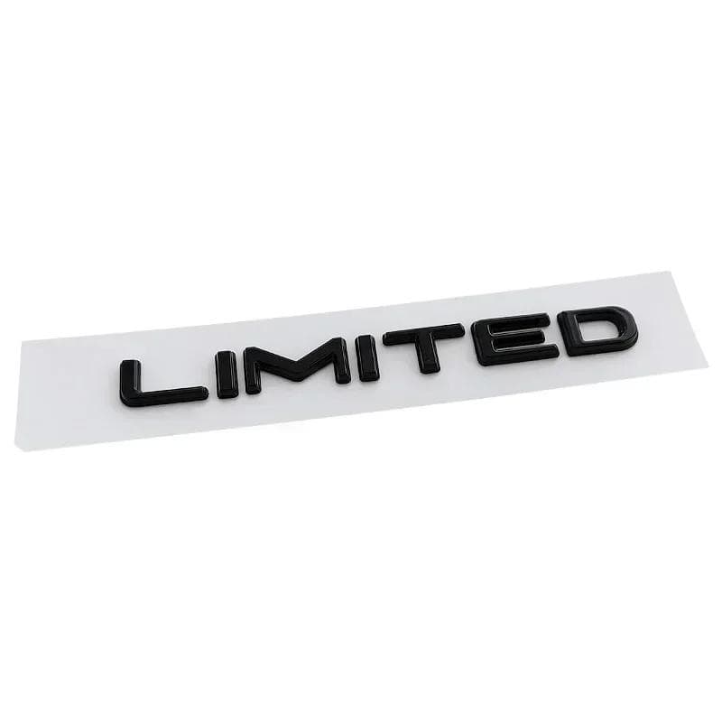 3D ABS Car Body Emblem Rear Trunk Badge Sticker for LIMITED Wrangler Tj Jk Jl Grand Cherokee Commander Renegade Liberty 16cm black