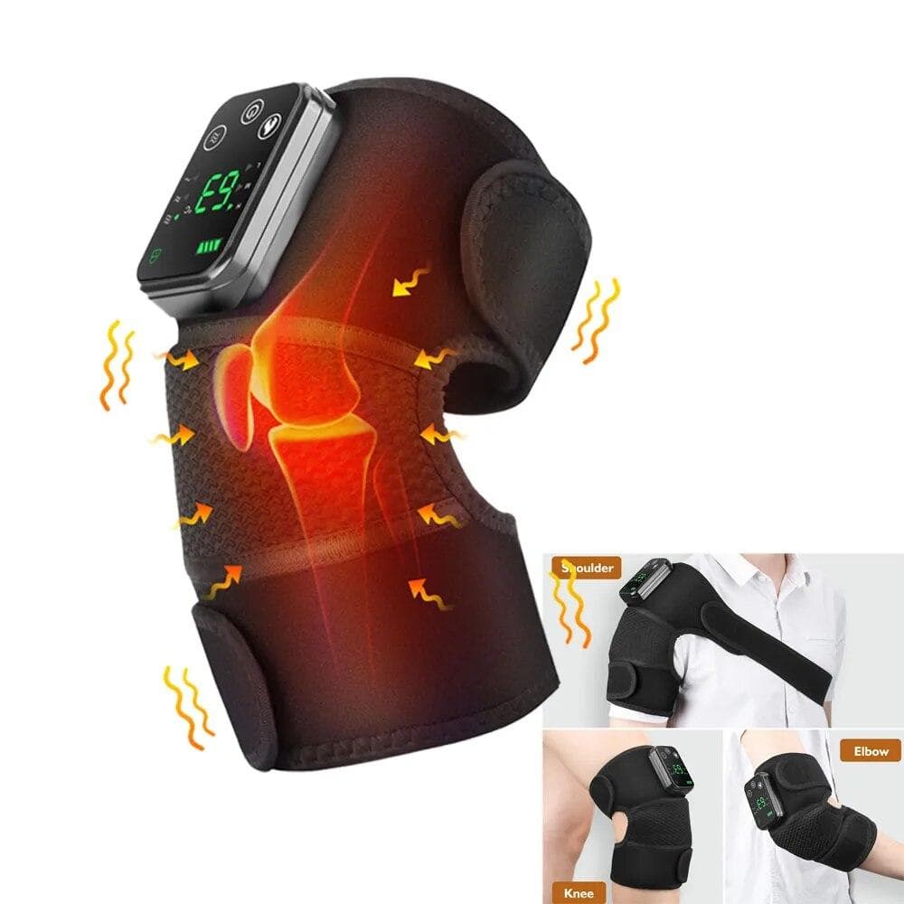 Electric Heating Vibration Therapy Knee Elbow Leg Arthritis Massage Physiotherapy Joint Pain Relief Warm Wrap Knee Pad Massager United States