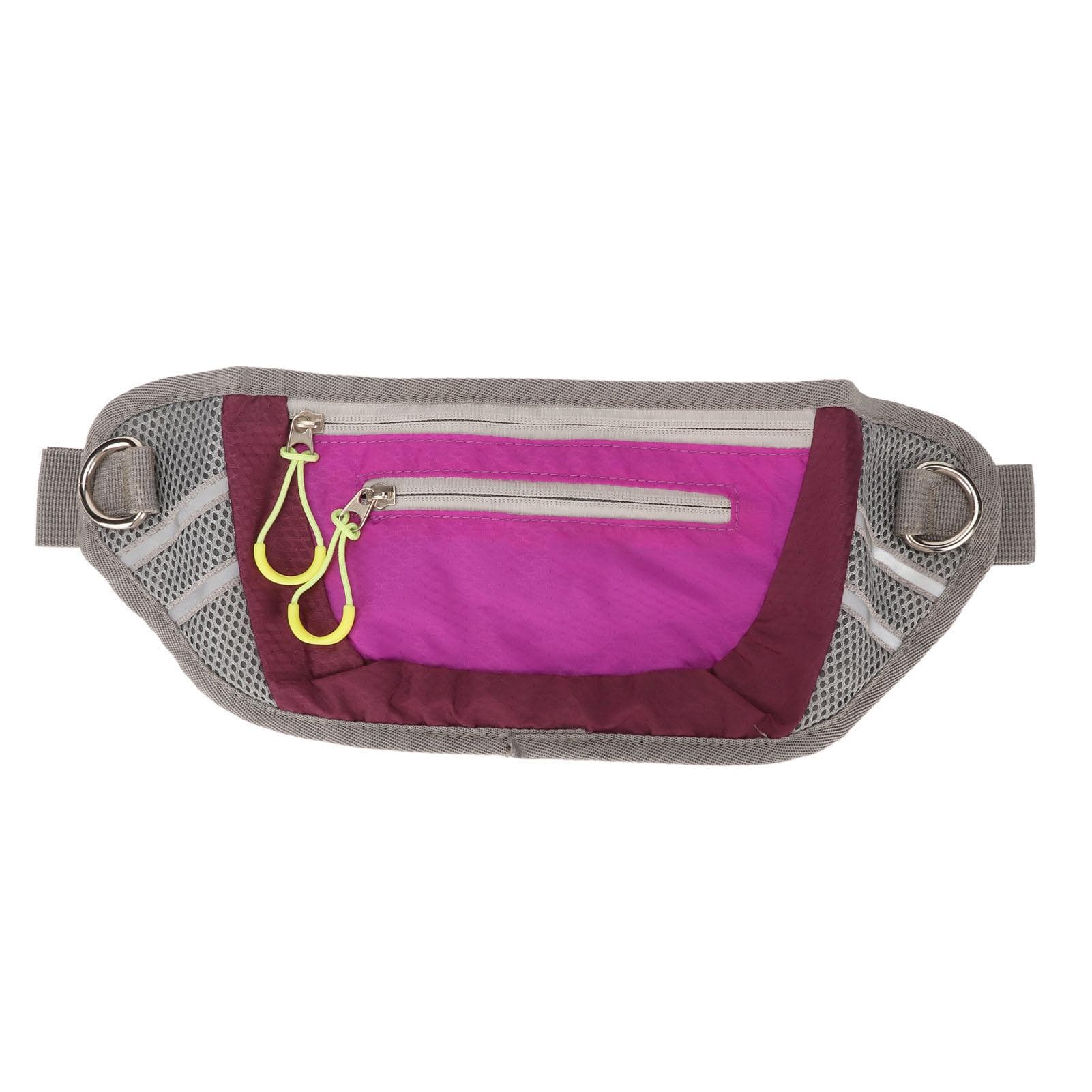 Dog Treat Training Pouch Nylon Multifunction Reflective Strip Pet Treat Bag Holder with Zipper for purple