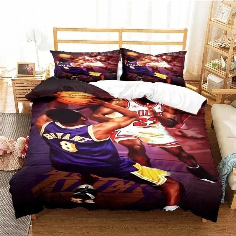 American Basketball Star No. 23 Bedding Set Boys Girls Twin Queen Size Duvet Cover Pillowcase Bed Kids Adult Home Textileextile 70x133cm 2pcs
