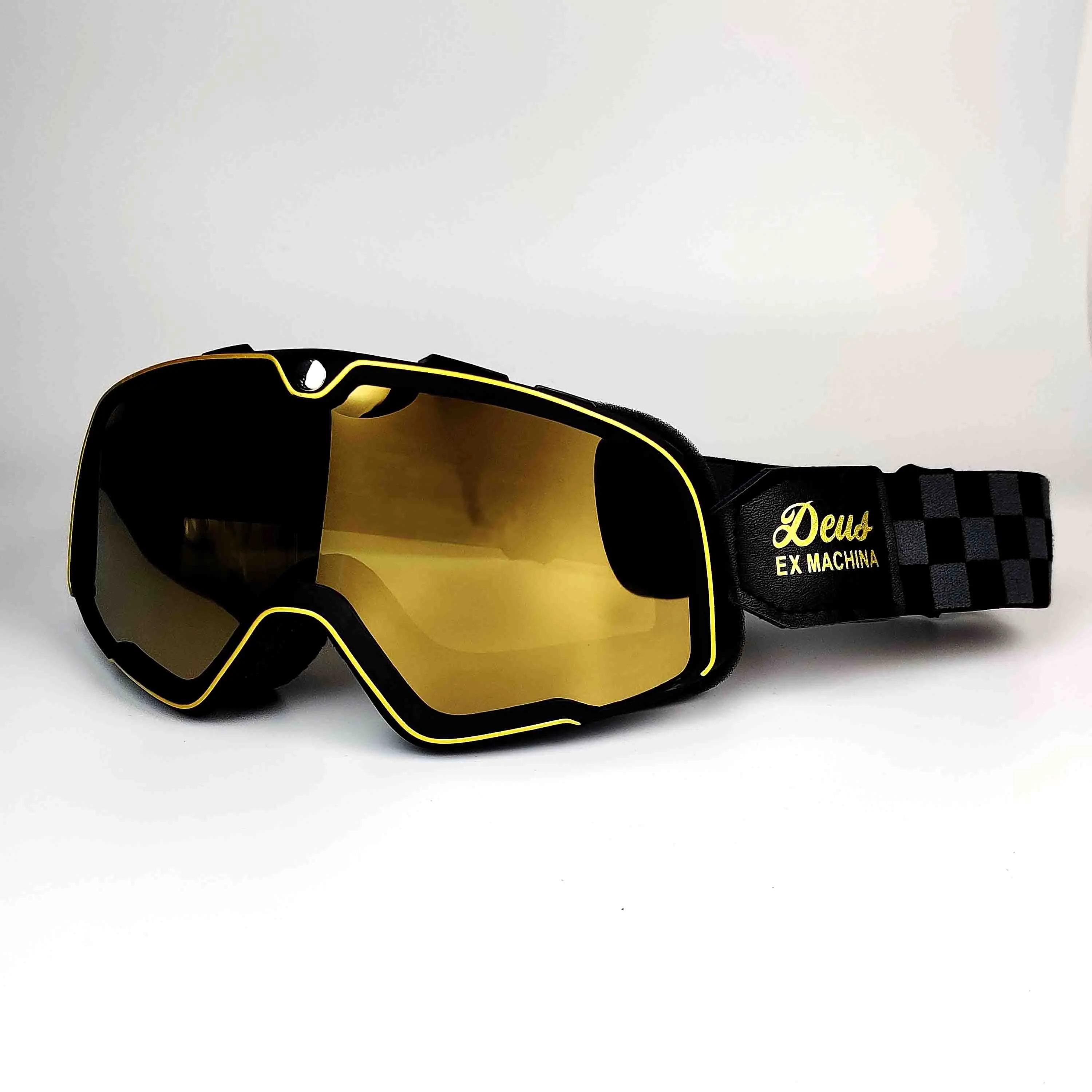 Retro Glasses Motorcycle Ski Goggles Motocross Sunglasses Helmet Riding Racing Cafe Racing Mountain Bike ATV
