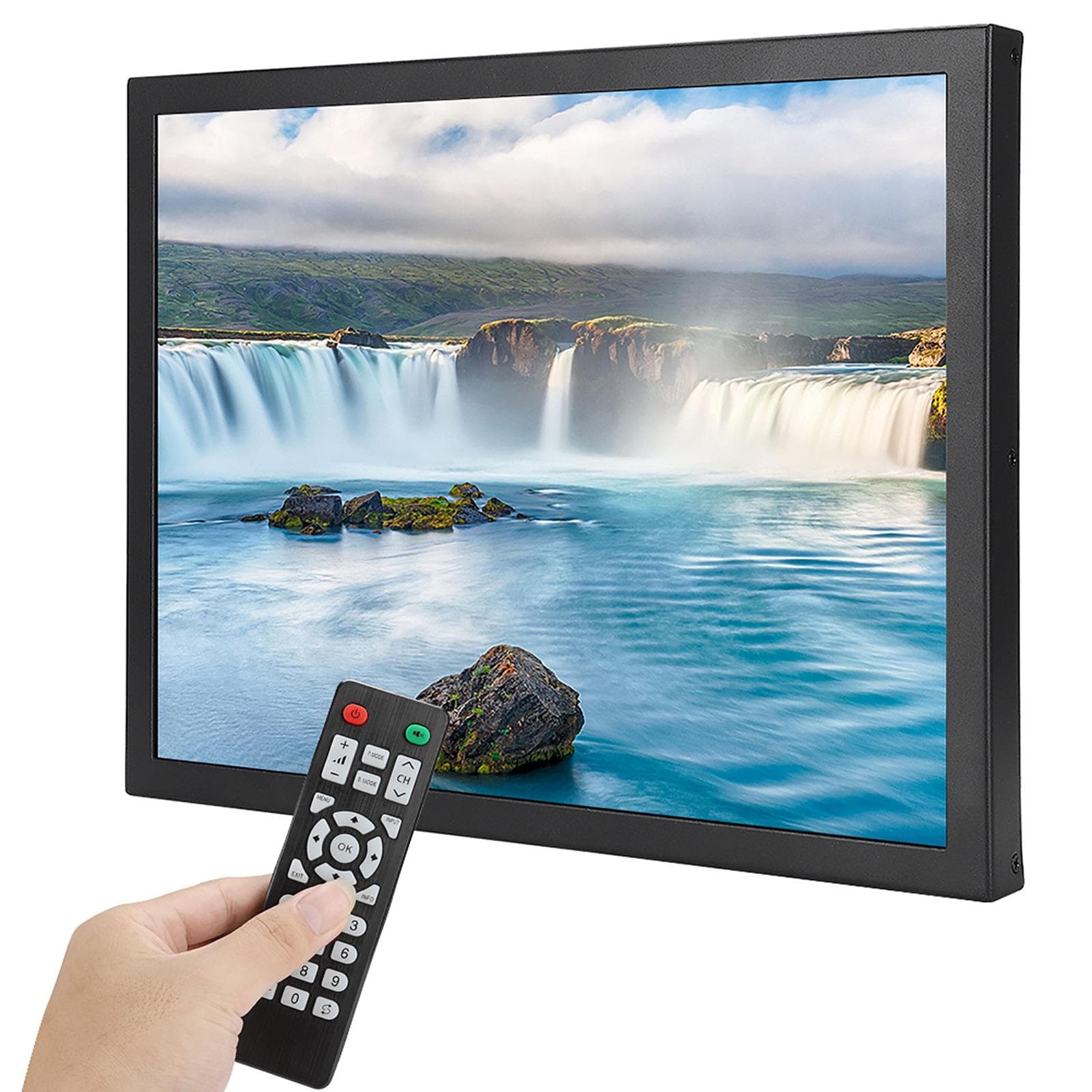 15in TFT 4:3 Display 1024x768 Embedded Industrial Monitor HDMIVGAAVBNCUSB US Plug