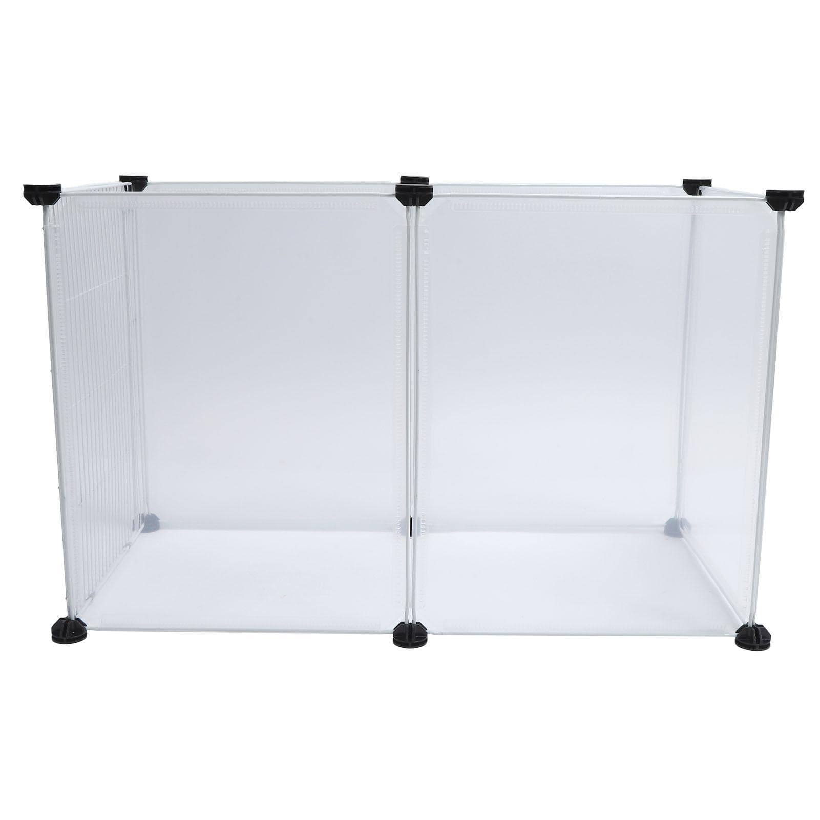 Pet Fence Portable Easy Assembly Translucent Plastic Cat Dog Enclosure for Small Medium Pet 12 Large