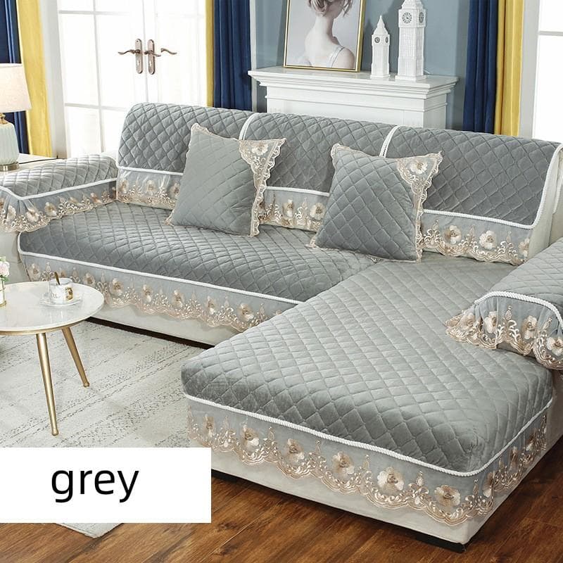 Winter Anti-skid Plush All-season Universal European Solid Wood Cushion Winter Thickened Leather All-inclusive Universal Sofa Cover Sofa Towel 90*160