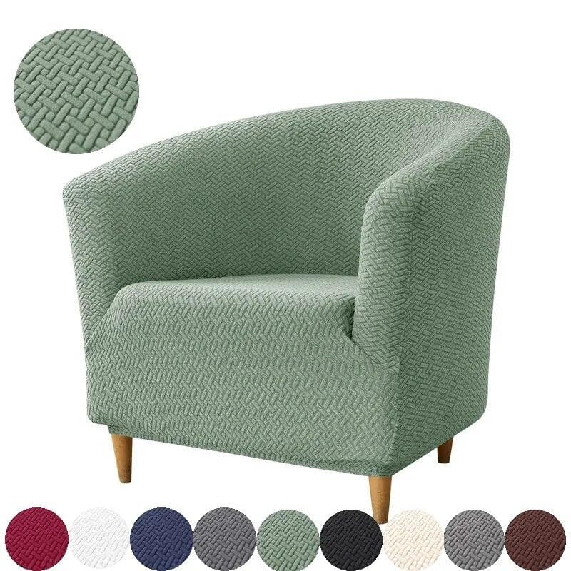 Jacquard Elastic Tub Chair Cover Spandex Club Sofa Covers Stretch Single Armchair Sofa Slipcovers for Living Room Bar Home Decor 1pcs