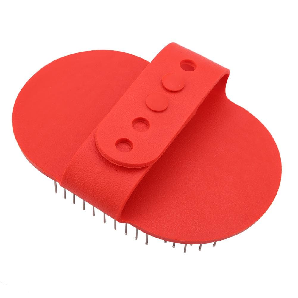Round Silicone Pet Bathing Hair Grooming Cleaning Massage Brush Dogs Cats Comb Supplies Red