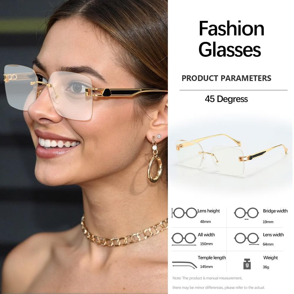 Modern Geometric Sun Glasses Metal Frame Minimalist Style Women Sunglasses Exquisite Workplace Commuting Accessories
