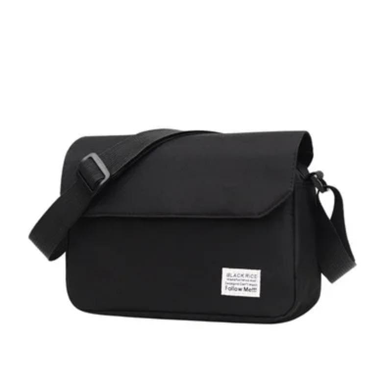 Men Small Oxford Shoulder Messenger Bags Solid Leisure Satchels Crossbody Fashion Street Bags for Male Cross Body Casual 2025 black