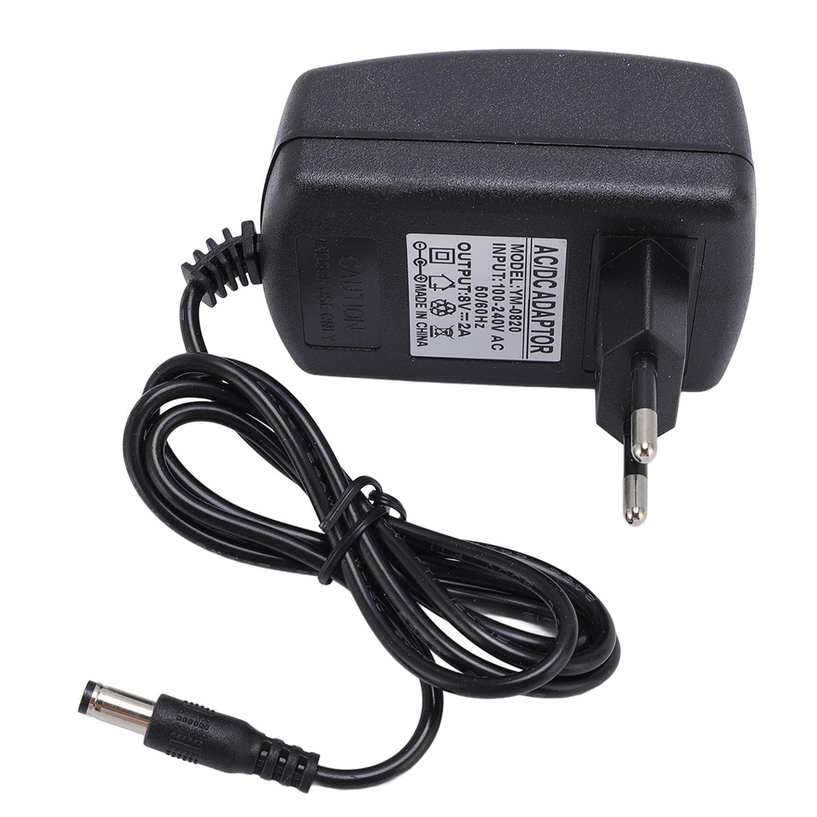 8V 2A Power Supply Adapter 5.5x2.5mm DC Port Charging Cable for Speaker LED Display Screen