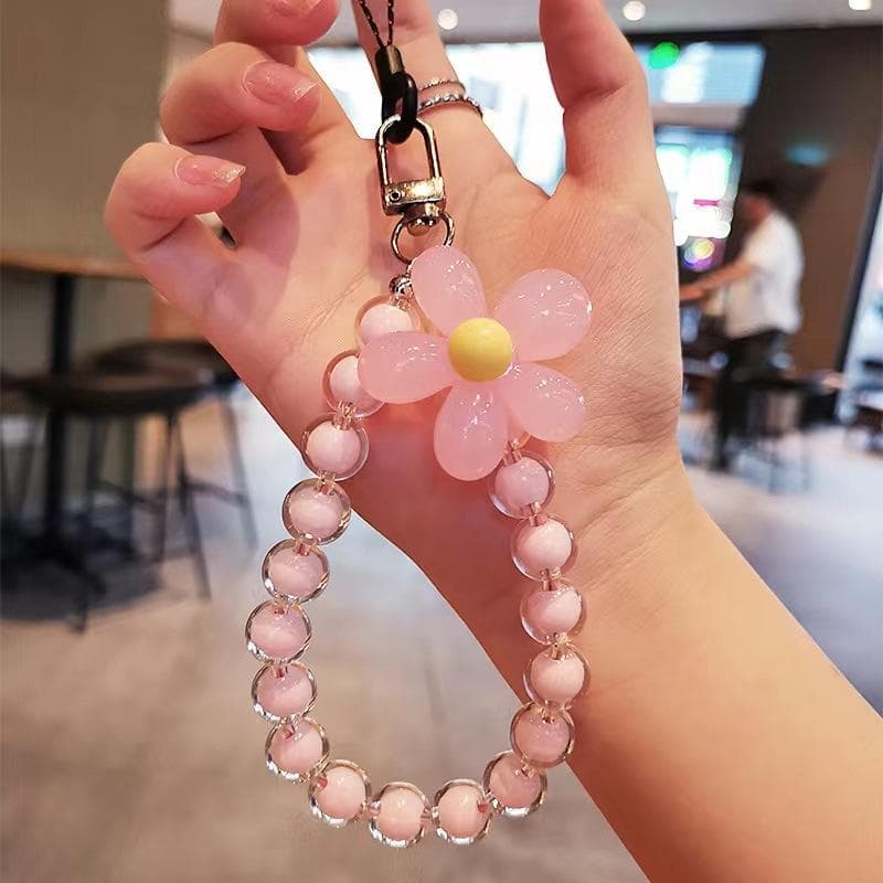Mobile Phone Lanyard Wrist Strap Women's Hand-held Chain Short Anti-lost Cell Phone Case Cute Lanyard Key Pendant pink