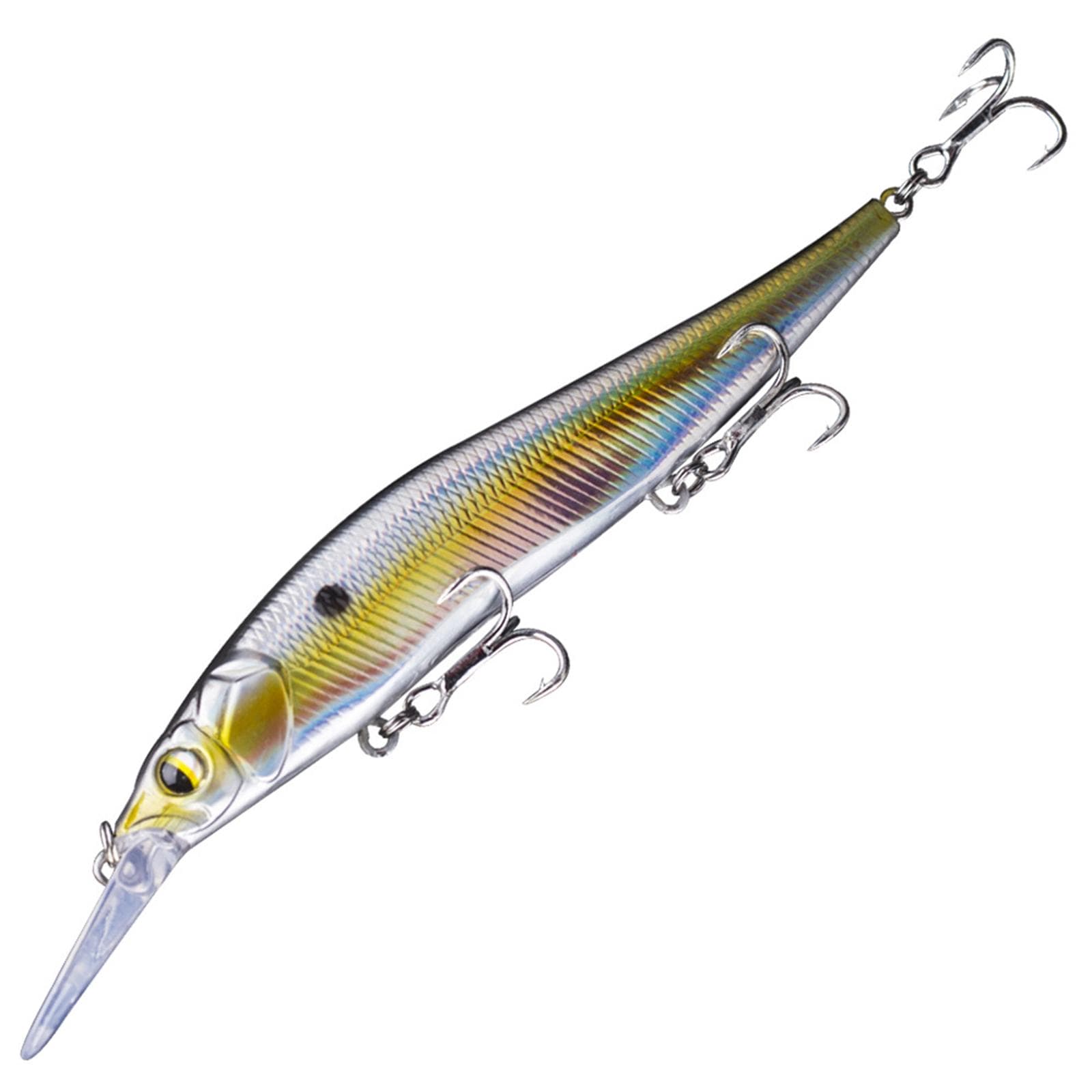 Jerkbaits for Bass with Treble Hook Medium Diving Minnow Fishing Lure Hard Artificial Bait Swing 1