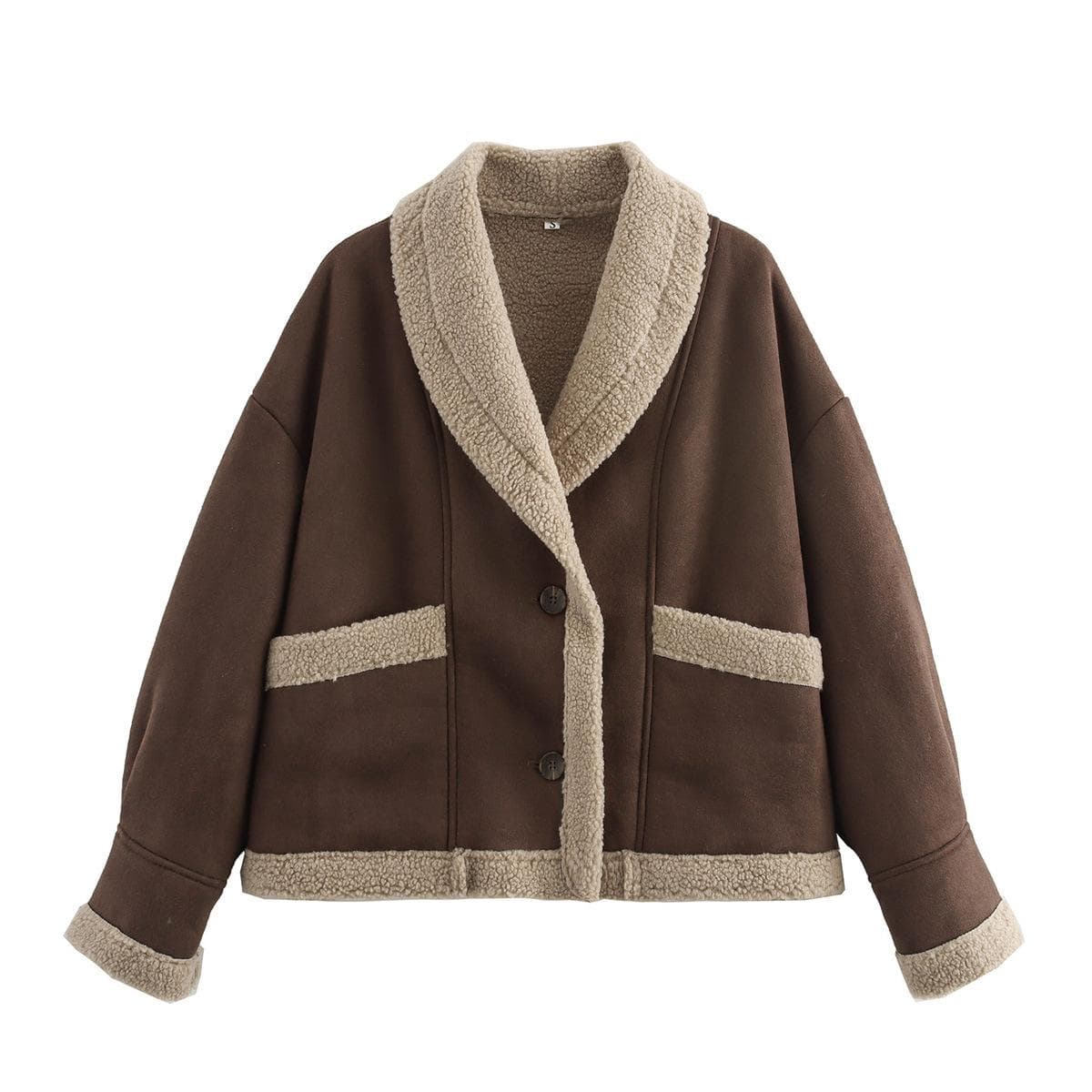 Autumn and Winter Women's Clothing American Retro Woolen Jacket L