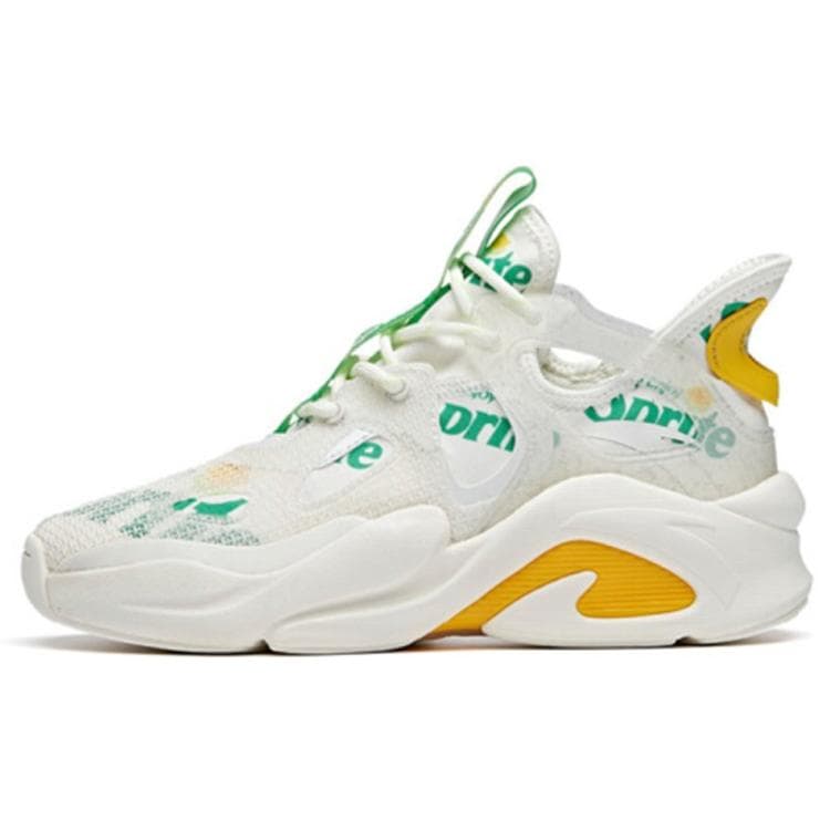 Coca Cola x Anta Life Collection Wei Feng Slip Resistant Abrasion Resistant Low top Chunky Sneakers Women's White Green 122028085-10 35.5