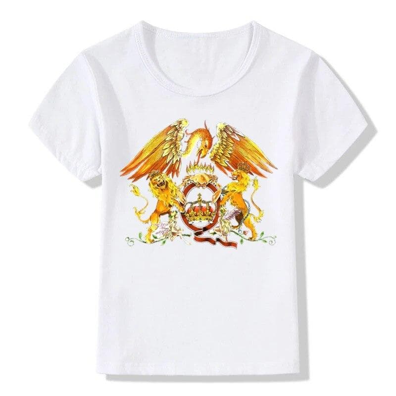 Boy &Girls Print T -Shirt Children Heavy Rock Top Band Queen T Shirt Kids Tops Baby Casual Clothes 4T
