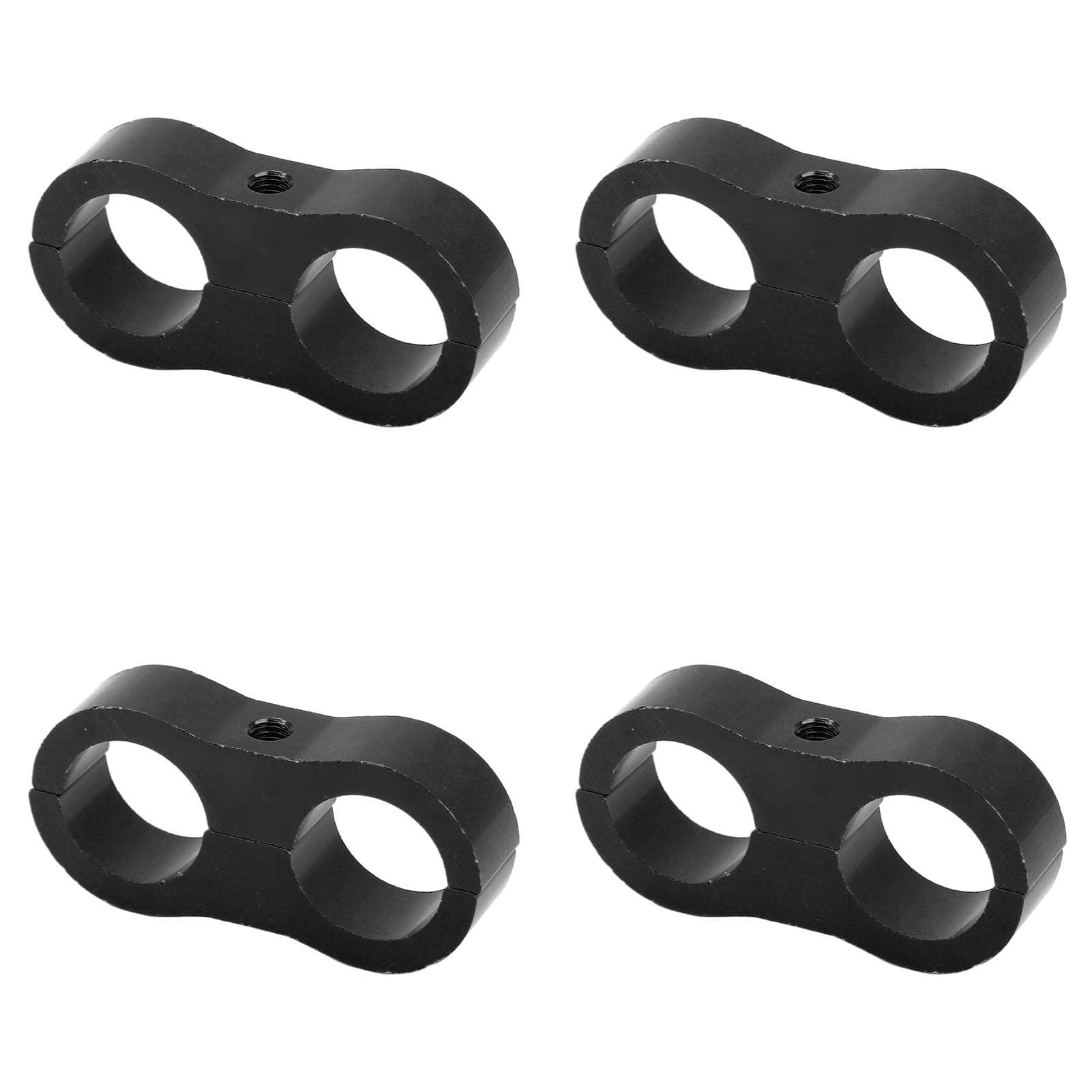 4 Pcs 10AN Hose Separator Clamp Fuel Line Mounting Clamp Mounting Divider Fitting Adapter for Fuel