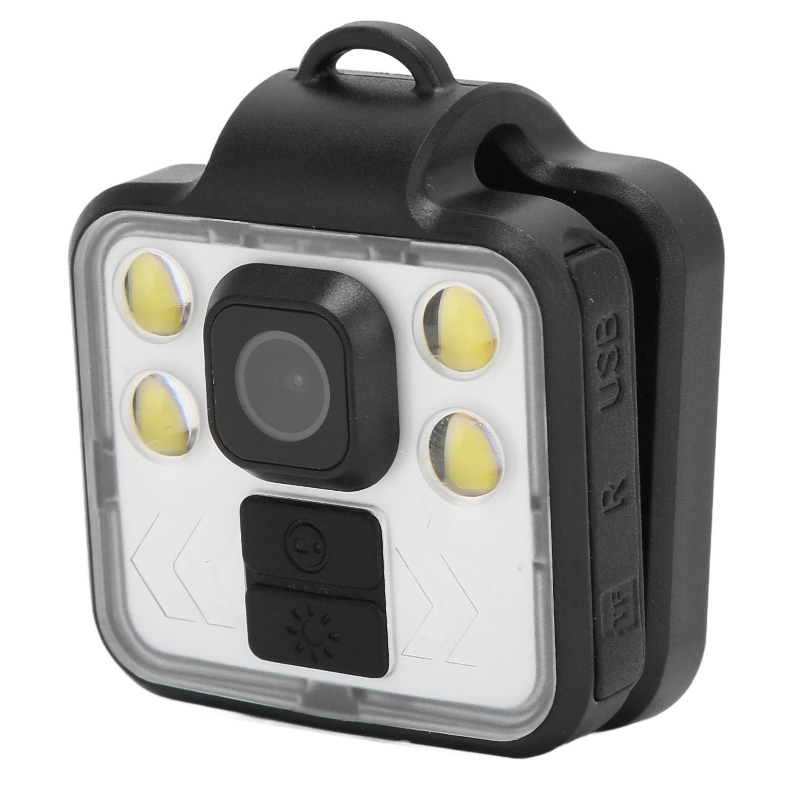 Mini HD Night Vision Camera IP65 Waterproof 4 High Power White Light 1080P 3 in 1 Small Video black