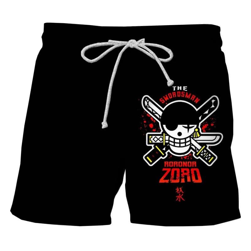 2022 Summer Japanese Anime One Piece Luffy Zorro Print Men's Swimming Shorts Quick Dry Beachwear Swimwear Surfboard Sports Pants XL