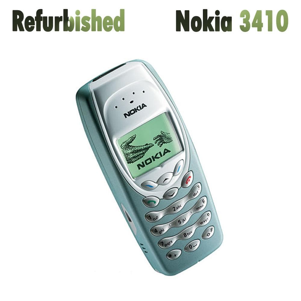 Refurbished Nokia Unlocked Original Nokia 3410 GSM 900 / 1800 Mobile Phone With 1 SIM Simple Set green