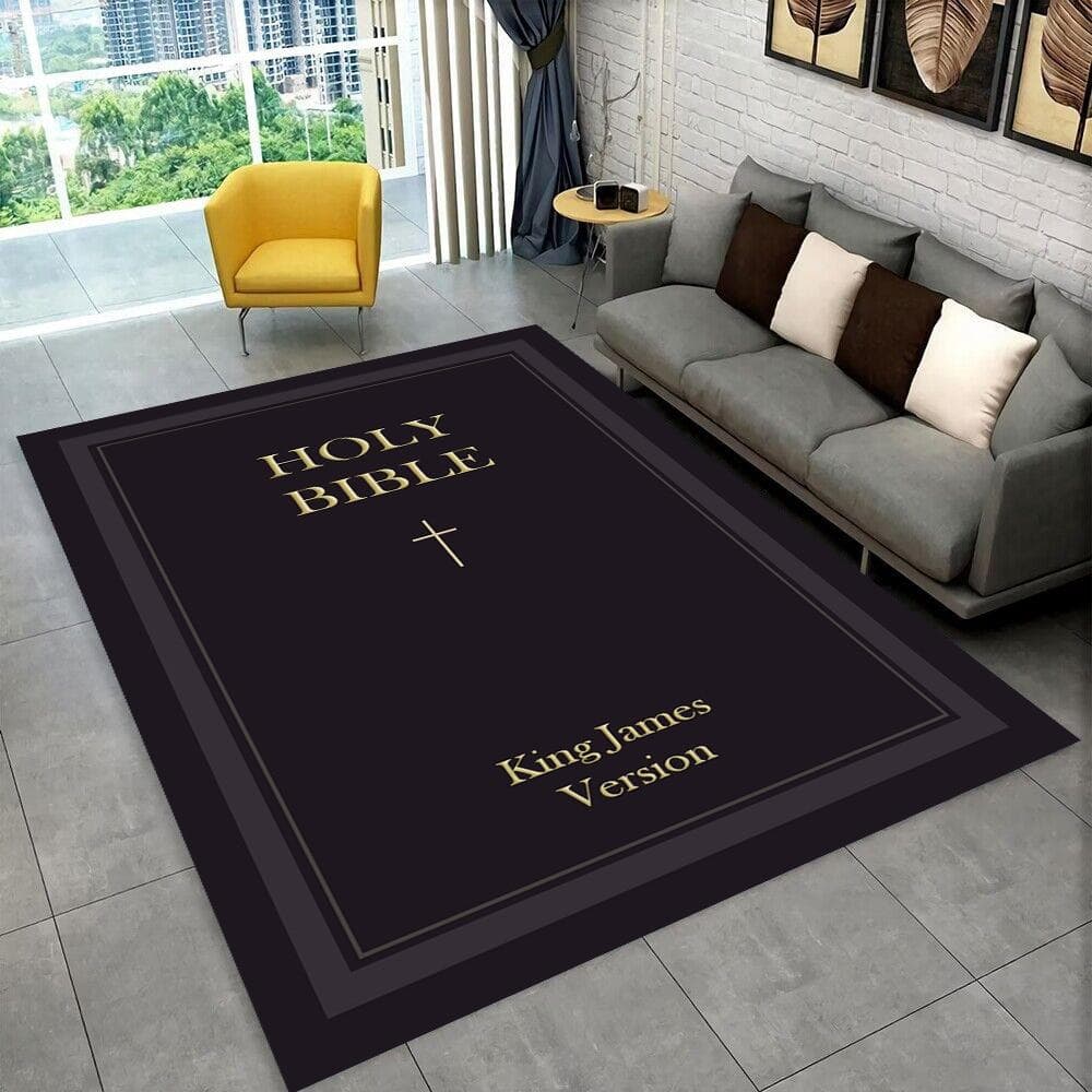 Holy Bible Cross Jesus Pray Area Rug,Carpet Rug for Home Living Room Bedroom Sofa Doormat Decor,kid Play Non-slip Floor Mat Gift 70cm x 100cm
