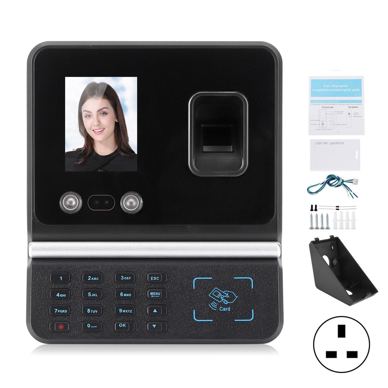 Access Control Attendance Machine 2.8in Color Screen IP Face Fingerprint Password ID Card Unlock