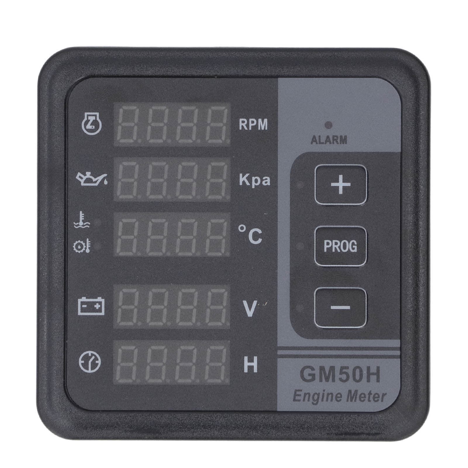 Diesel Generator Set Controller Digital Genset Engine Meter with Mounting Parts DC8?36V GM50H