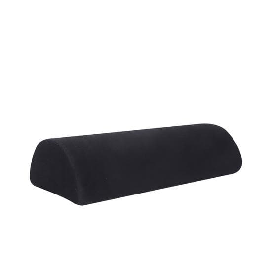 Half Moon Bolster Pillow for Legs Back Sleeping Knee Pillow Memory Foam under Knee Pillow with Machine Washable Cover for Ankle Foot Comfort black