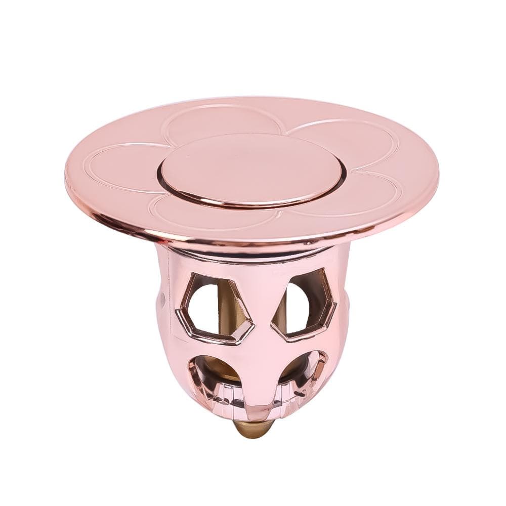 Drain Stopper Pop-Up Bounce Core Basin Filter Plug Valve Hair Catcher Shower Sink Strainer Bathtub Stopper Bathroom Drains Cover rose gold