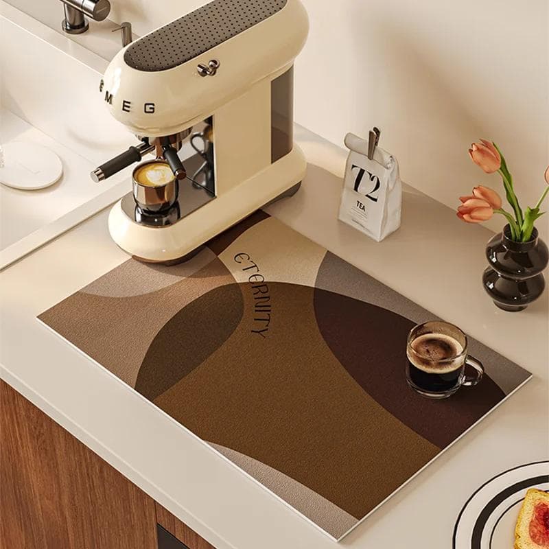 Kitchen Sink Mat Absorbent Pad Soft Diatom Mud Quick Dry Coffee Machine Mat Japanese Cute Home Decoration 1pc 40x50cm