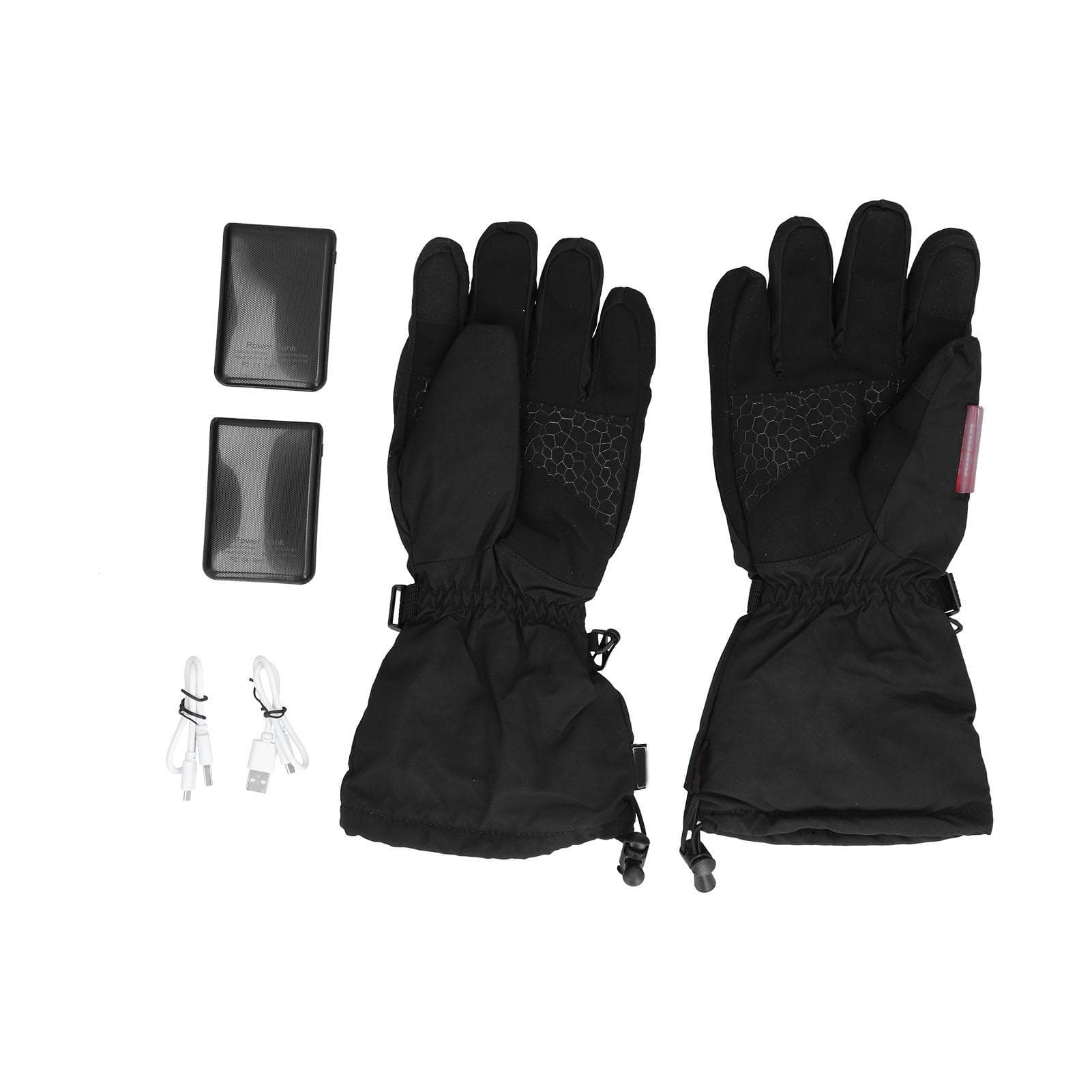 3 Gears Electric Heating Gloves Waterproof Anti Lost USB Charging Gloves for Winter OutdoorL/XL L XL