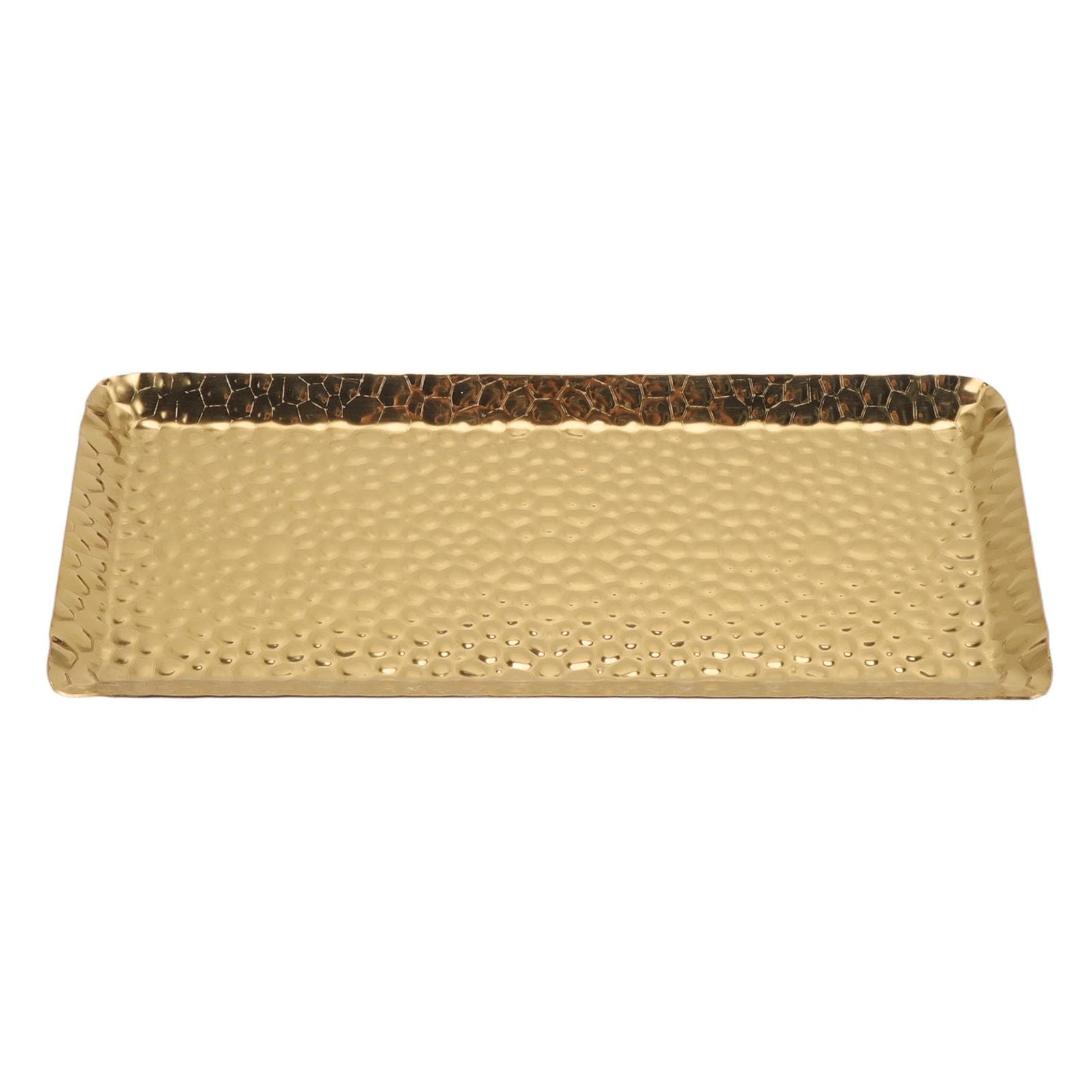 25x11cm Towel Hammered Trays Stainless Steel Multi Purpose Dishwasher Safe Dessert Tray Plate for gold