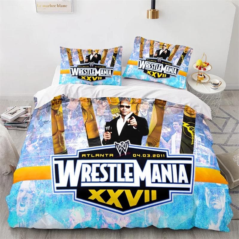 WWE EAW Bedding Set Single Twin Full Queen King Size Wrestling Game Bed Set Aldult Kid Bedroom Duvetcover Sets 3D Print 135x200cm 2pcs