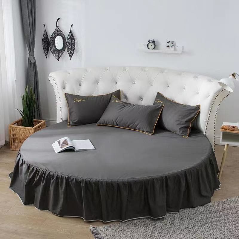 High Grade Pure Cotton Round Bedspread 200cm Round Bed Sheet 100% Cotton Solid Color Bed Skirt No Pillowcase 1pc Sheet 200cm