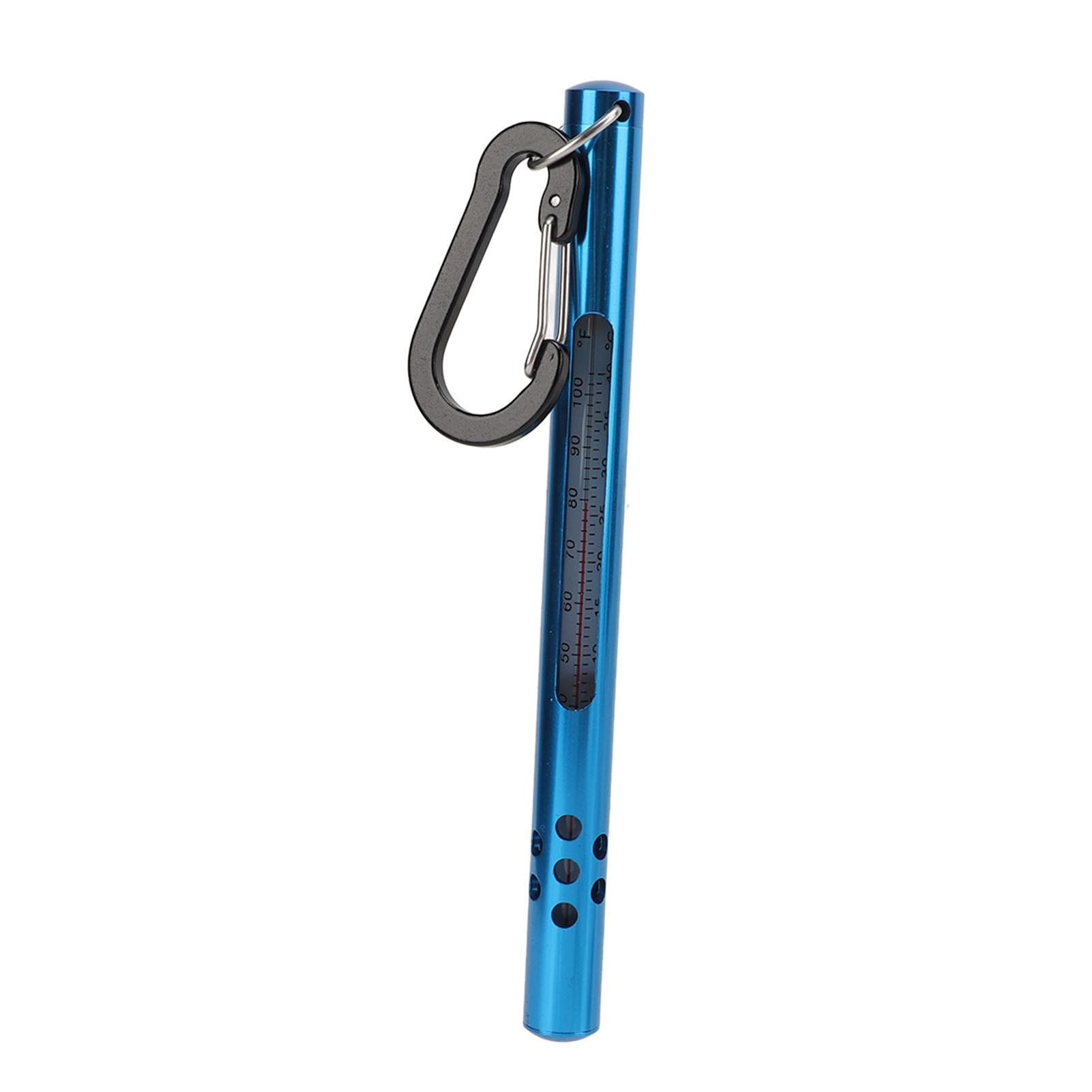 Fly Fishing Water Thermometer Stream Water Temperature Measurement Tools with CarabinerBlue