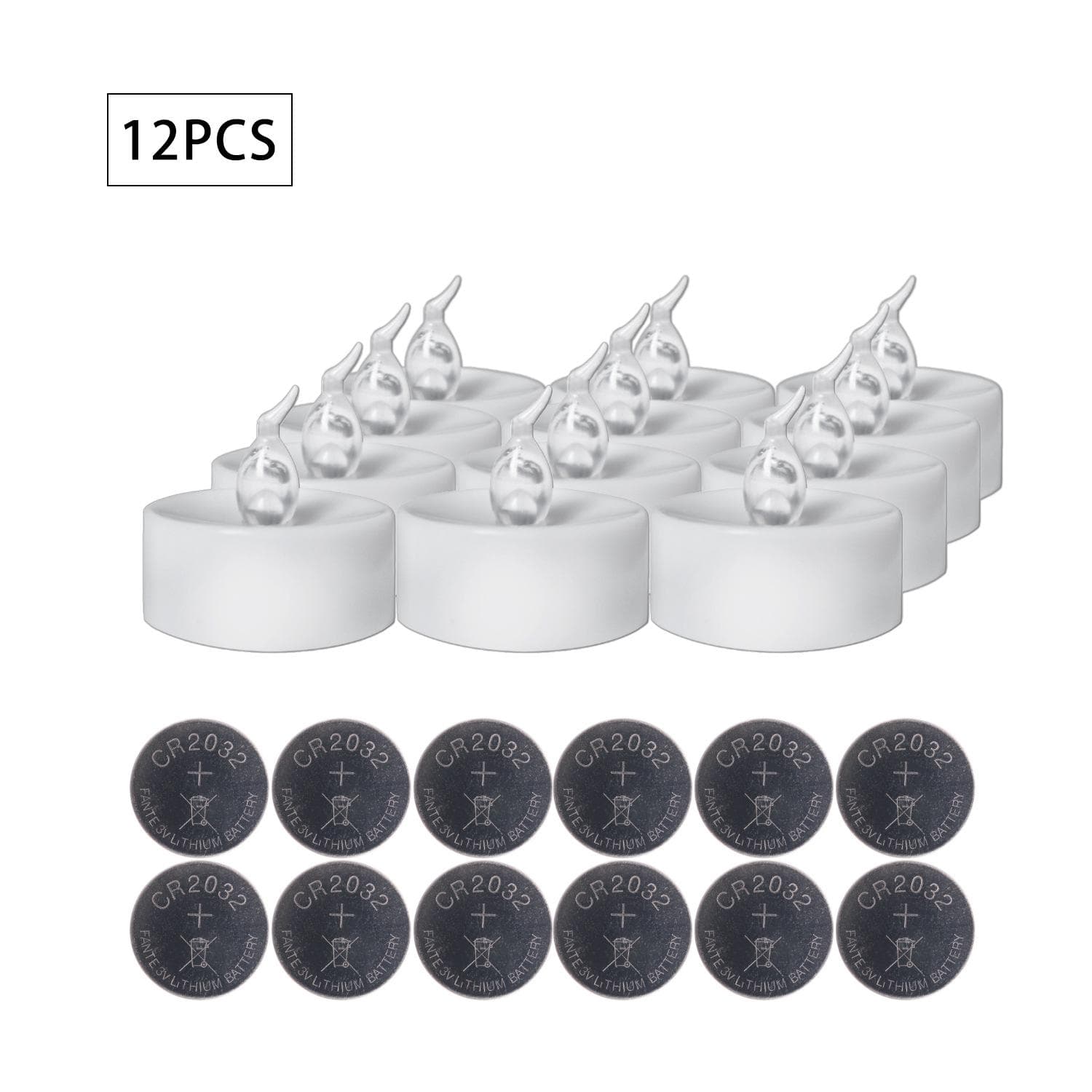 12 Pcs/pack Flickering Flameless LED Candles Tea Light Flicker Party Wedding Candels Safety Home Decoration Lighting 12pcs