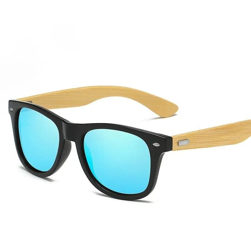 Fashion Wood Frame Leg Sunglasses Classic Outdoor Driving Riding UV400 Sports Sun Glasses Eyewear Wooden Eyeglasses blue