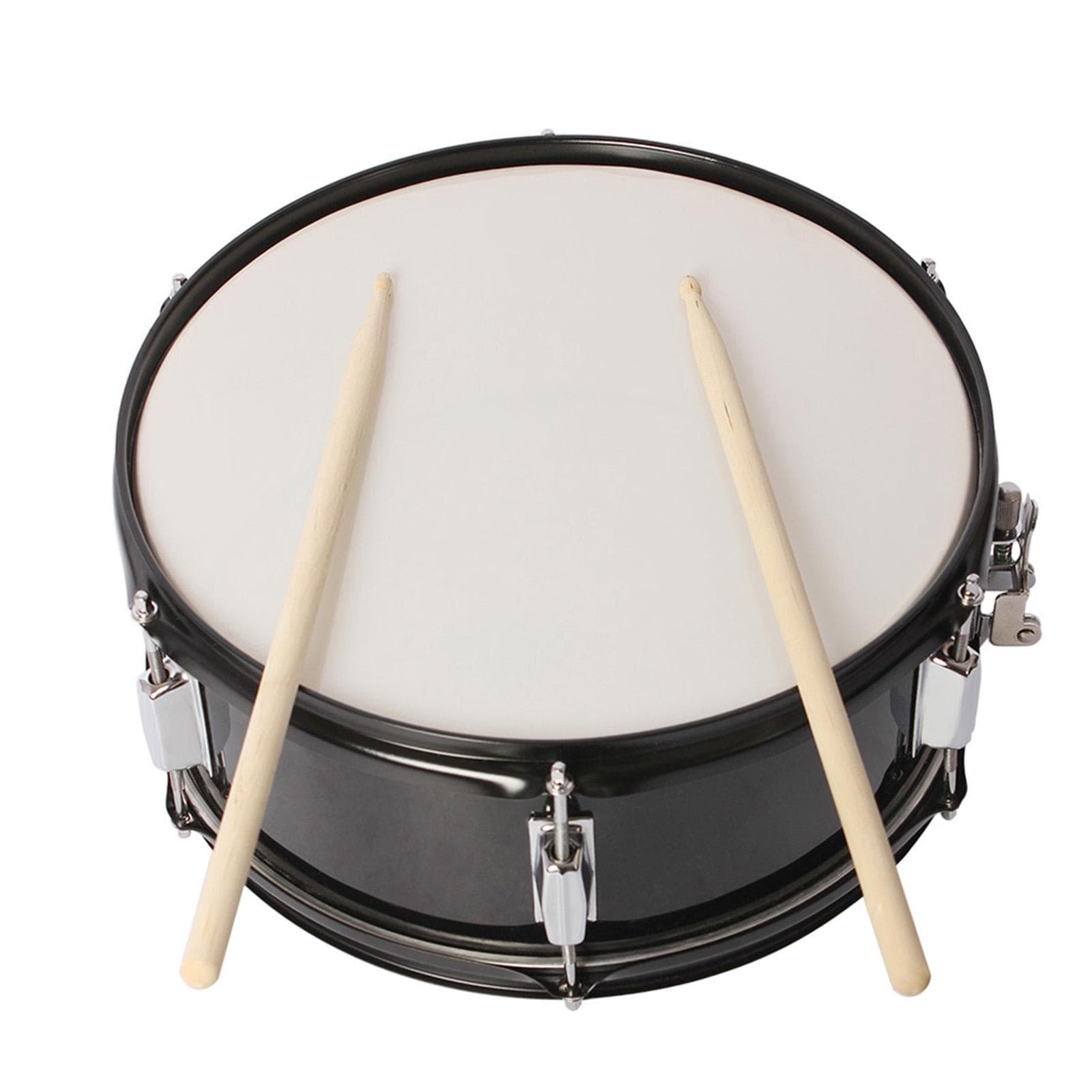 Professional Snare Drum Head 14 Inch with Drumstick Drum Key Strap for Student Band black