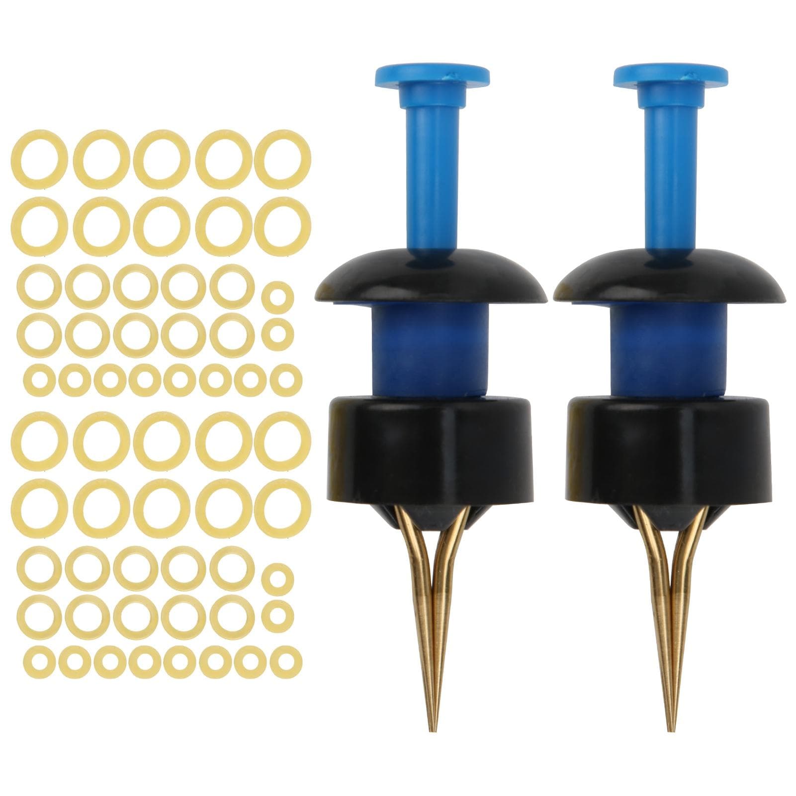 2 Set Portable Lures Baits Clip Bloodworm Earthworm Clip Fishing Tackle Accessories Blue and Black