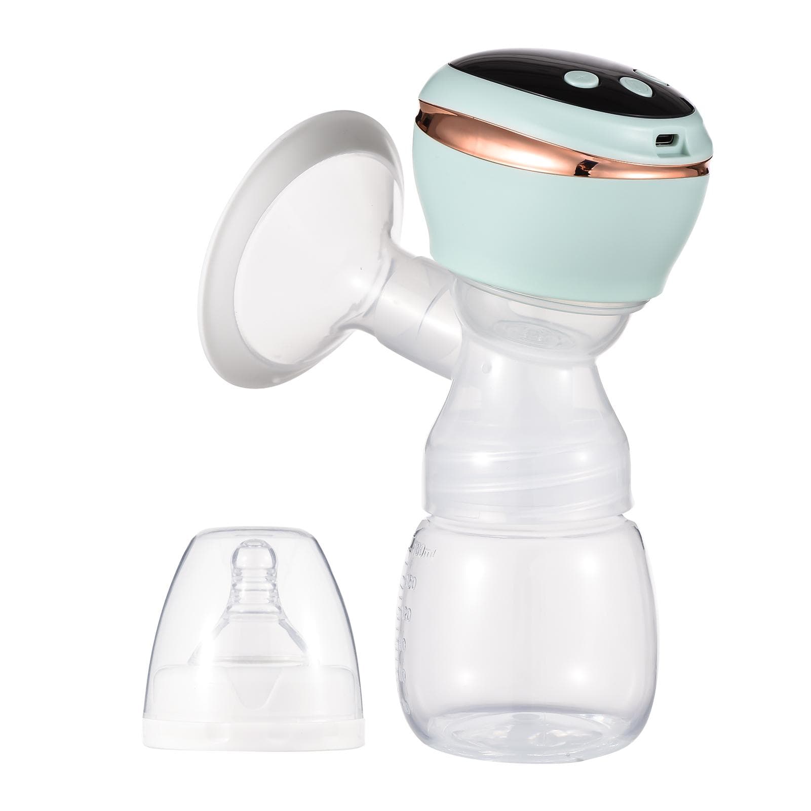 BEBEBAO T1 Integrated Electric Breast Pump for Breastfeeding Anti-Backflow Breast Pump LED Screen 3 green
