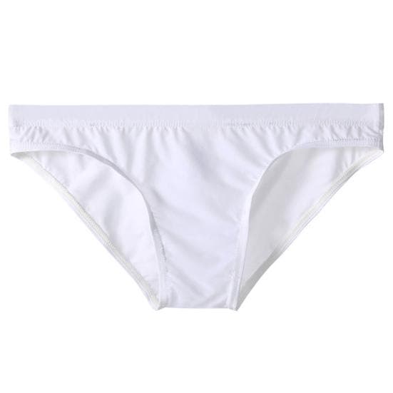 Men Briefs Stretchy Dress Up Transparent Trendy Low Waist Ice Silk Underpants Home Use 2XL